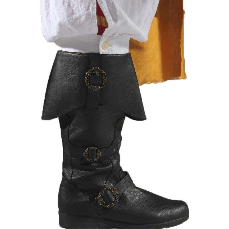 New Trade Europe And America Medieval Viking Viking Renaissance Cosplay Leather Boots - Image 3